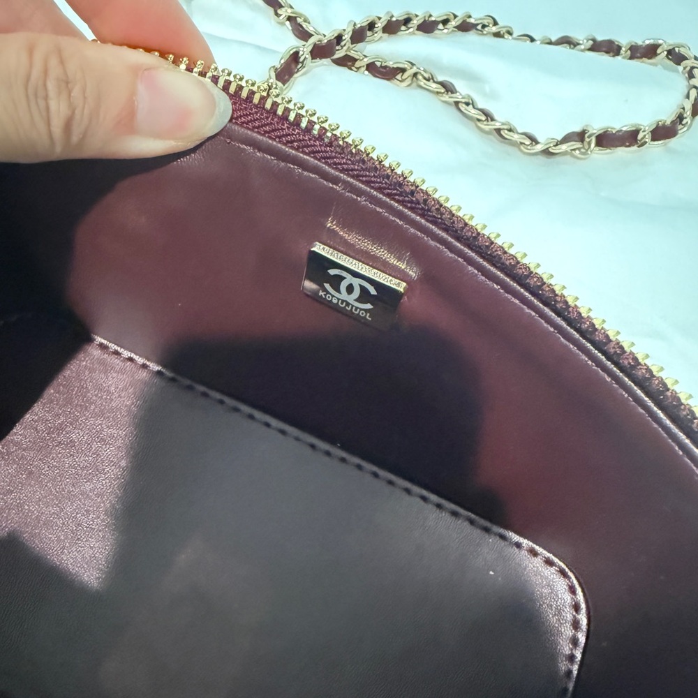 Dark Burgundy Leather Vanity Crossbody Bag - Picture 2 of 8